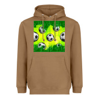 Toasted Coconut soccer balls with field  and tactics seamless pattern Heavyweight Hoodie - BundleAndBundleShop