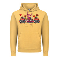 Vintage Mustard valentine's day farm trucks farm animals Vintage Hoodie - FaDigitalArtStudio