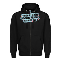 Black physically here mentally at home with my dog Zipper Hoodie - MaliasSmallBusiness