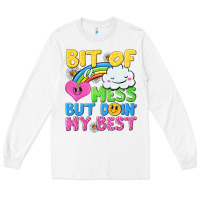 White bit of a mess but doin my best Long Sleeve Tee - NancyCooperArtShop