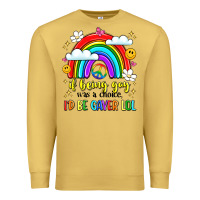 Antique Gold if being gay was a choice i'd be gayer lol Premium Sweatshirt - LillyAllenDesigns