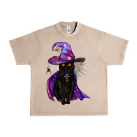 French Oak black witch cat Urban Heavy Tee - BundleAndBundleShop