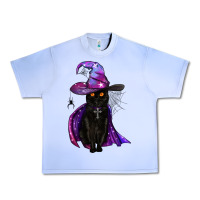 Grape Ice black witch cat Urban Heavy Tee - BundleAndBundleShop