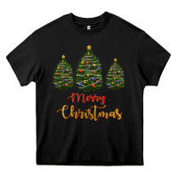 Black merry christmas trees Heavy Core Tee - RanaPortraitStore