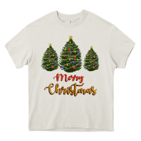 Merry Christmas Trees Heavy Core Tee | Teevron