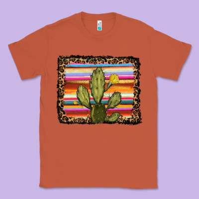 Serape Leopard Cactus Classic Tee Designed By Ranaportraitstore
