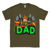 Army Green racing dad with racing  equipment Classic Tee - AdoDesignShop