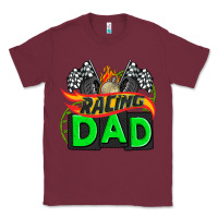 Burgundy racing dad with racing  equipment Classic Tee - AdoDesignShop