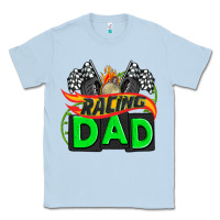 Dusty Blue racing dad with racing  equipment Classic Tee - AdoDesignShop