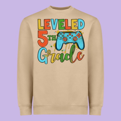 Leveled 5th Grade Heavyweight Sweatshirt Designed By Jahusdesignshop