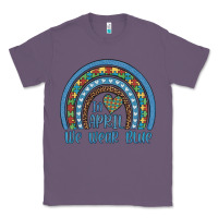 Lavender in april we wear blue autism awareness leopard rainbow Classic Tee - Artiststas