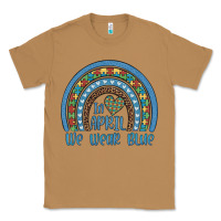 Toasted Coconut in april we wear blue autism awareness leopard rainbow Classic Tee - Artiststas