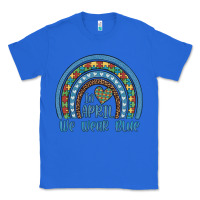 True Royal in april we wear blue autism awareness leopard rainbow Classic Tee - Artiststas