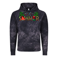 Cloud Black hello summer Vintage Hoodie - CowhideDigitalArt