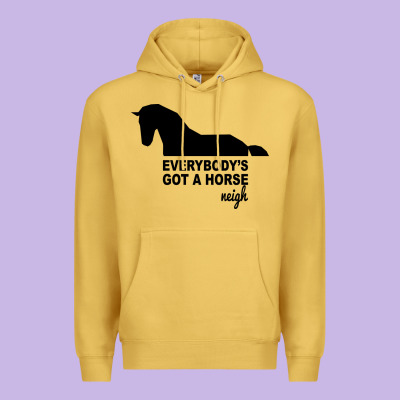 Everybody's Gotta Horse Neigh Premium Hoodie Designed By Bettercallsaul