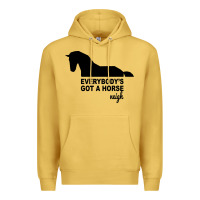 Antique Gold everybody's gotta horse neigh Premium Hoodie - Bettercallsaul