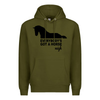 Army Green everybody's gotta horse neigh Premium Hoodie - Bettercallsaul