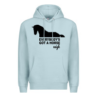 Blue Mist everybody's gotta horse neigh Premium Hoodie - Bettercallsaul