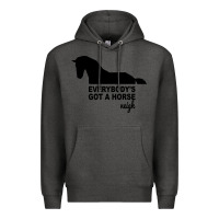 Charcoal Heather everybody's gotta horse neigh Premium Hoodie - Bettercallsaul