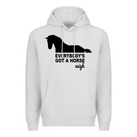 Dove Grey everybody's gotta horse neigh Premium Hoodie - Bettercallsaul