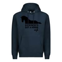 Navy everybody's gotta horse neigh Premium Hoodie - Bettercallsaul