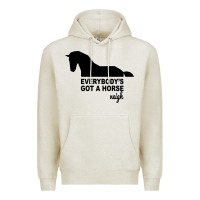 Oatmeal Heather everybody's gotta horse neigh Premium Hoodie - Bettercallsaul