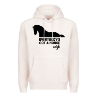 Pale Pink everybody's gotta horse neigh Premium Hoodie - Bettercallsaul