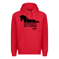 Red everybody's gotta horse neigh Premium Hoodie - Bettercallsaul