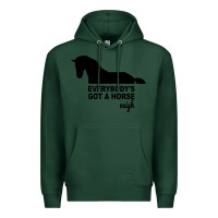 Sports Green everybody's gotta horse neigh Premium Hoodie - Bettercallsaul