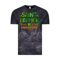 Cloud Black saint patrick university Vintage Tee - Artiststas