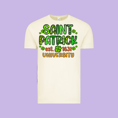 Saint Patrick University Vintage Tee Designed By Artiststas