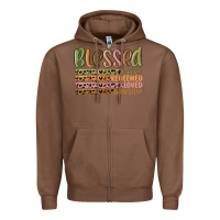 Chestnut retro blessed redeemed quotes Zipper Hoodie - MaliasSmallBusiness