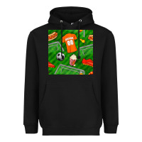 Black soccer ball uniform and shoes seamless pattern Heavyweight Hoodie - BundleAndBundleShop