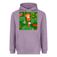 Lavender soccer ball uniform and shoes seamless pattern Heavyweight Hoodie - BundleAndBundleShop