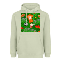 Matcha soccer ball uniform and shoes seamless pattern Heavyweight Hoodie - BundleAndBundleShop