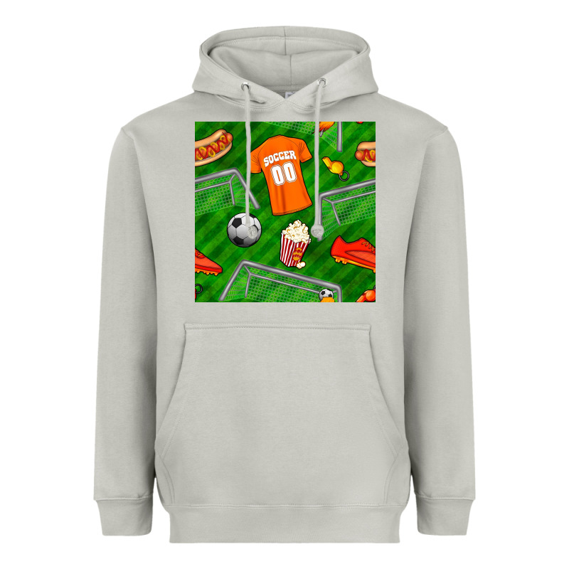 Soccer Ball Uniform And Shoes Seamless Pattern Heavyweight Hoodie by BundleAndBundleShop | Teevron