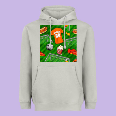 Soccer Ball Uniform And Shoes Seamless Pattern Heavyweight Hoodie Designed By Bundleandbundleshop