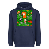Navy soccer ball uniform and shoes seamless pattern Heavyweight Hoodie - BundleAndBundleShop