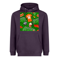 Plum soccer ball uniform and shoes seamless pattern Heavyweight Hoodie - BundleAndBundleShop