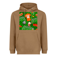 Toasted Coconut soccer ball uniform and shoes seamless pattern Heavyweight Hoodie - BundleAndBundleShop