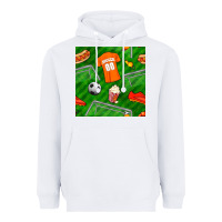 White soccer ball uniform and shoes seamless pattern Heavyweight Hoodie - BundleAndBundleShop