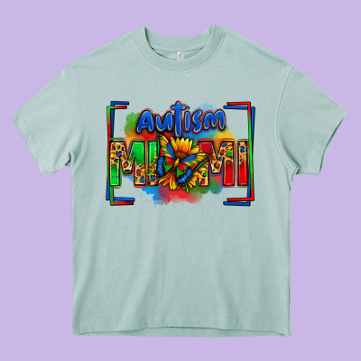 Autism Mimi Heavy Core Tee Designed By Zillion Design Studio