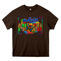 Chocolate Brown autism mimi Heavy Core Tee - Zillion Design Studio