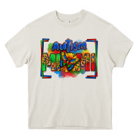 Cream autism mimi Heavy Core Tee - Zillion Design Studio