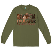 Army Green black educator by popular demand Long Sleeve Tee - NancyCooperArtShop