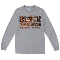 Heather Grey black educator by popular demand Long Sleeve Tee - NancyCooperArtShop