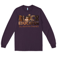 Plum black educator by popular demand Long Sleeve Tee - NancyCooperArtShop