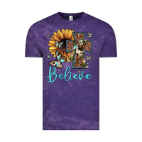 Cloud Purple believe leopard cross sunflower butterfly Vintage Tee - JahusDesignShop