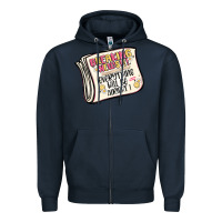 Navy breaking news everything will be alright Zipper Hoodie - MaliasSmallBusiness