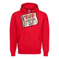 Red breaking news everything will be alright Zipper Hoodie - MaliasSmallBusiness